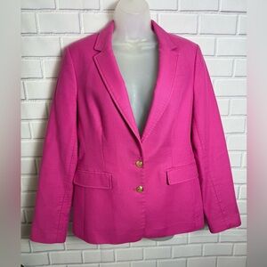 Banana Republic Pink Blazer Jacket Gold Buttons Size 10